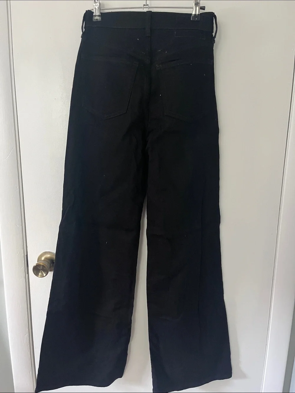 J. Crew Black Wide-Leg High Rise Trouser Jeans